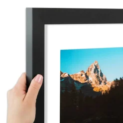 ArtToFrames Collage Photo Picture Frame with 3 - 5x7 inch Openings, Framed in Black with Over 62 Mat Color Options and Plexi Glass (CSM-3926-138)