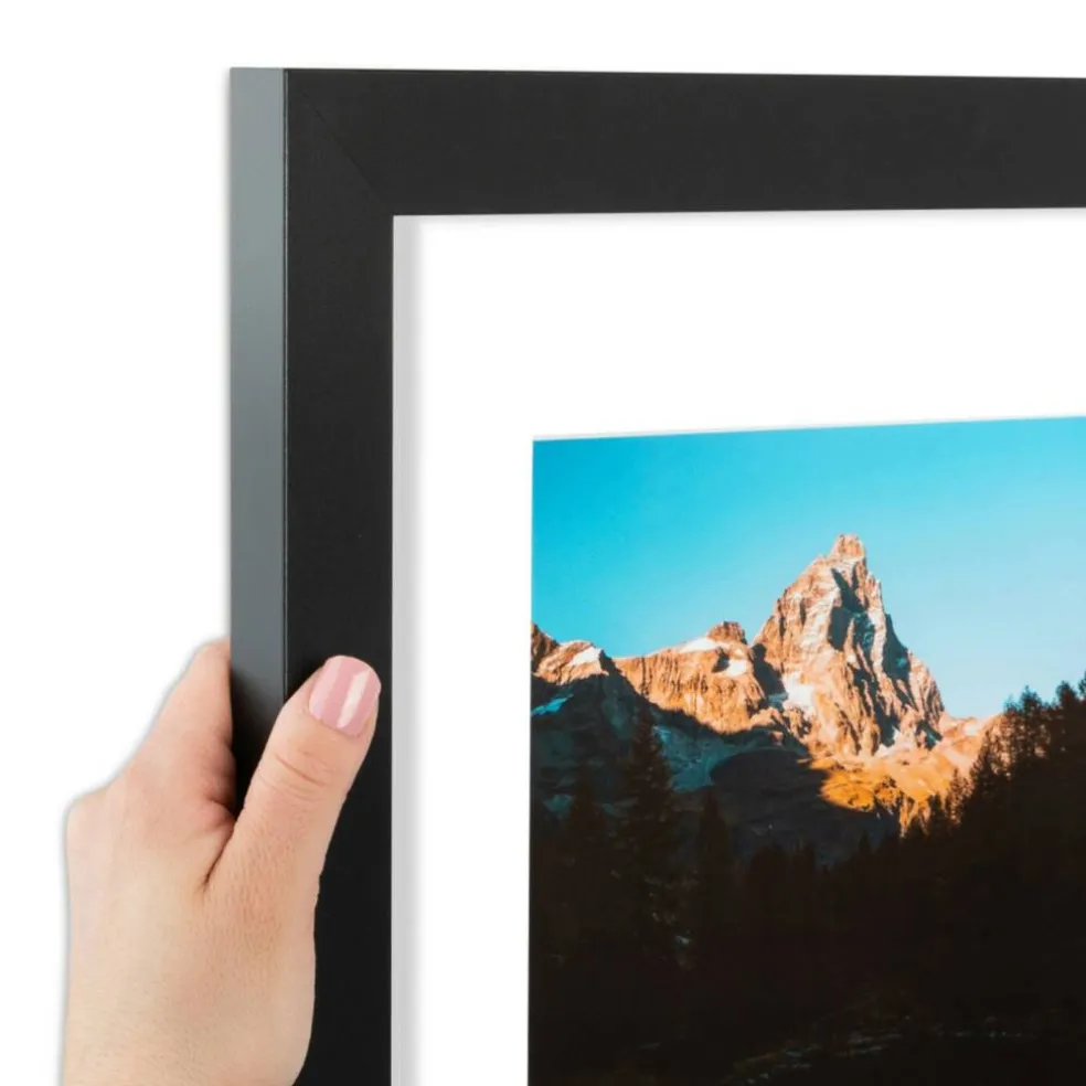 ArtToFrames Collage Photo Picture Frame with 3 - 5x7 inch Openings, Framed in Black with Over 62 Mat Color Options and Plexi Glass (CSM-3926-138)