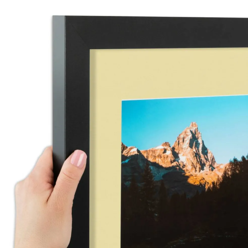 ArtToFrames Collage Photo Picture Frame with 3 - 5x7 inch Openings, Framed in Black with Over 62 Mat Color Options and Plexi Glass (CSM-3926-138)