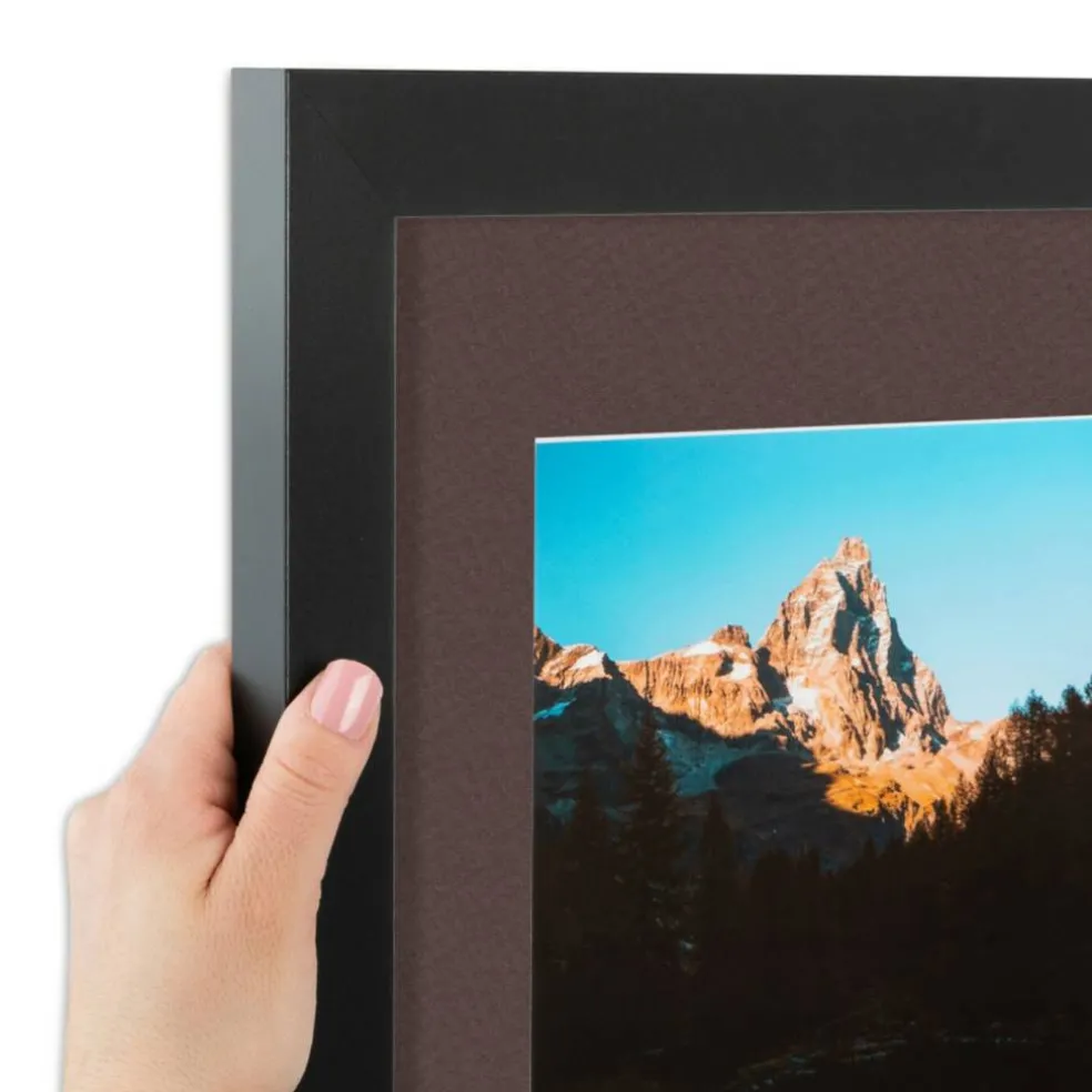ArtToFrames Collage Photo Picture Frame with 3 - 5x7 inch Openings, Framed in Black with Over 62 Mat Color Options and Plexi Glass (CSM-3926-138)