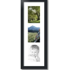 ArtToFrames Collage Photo Picture Frame with 3 - 5x7 inch Openings, Framed in Black with Over 62 Mat Color Options and Plexi Glass (CSM-3926-138)