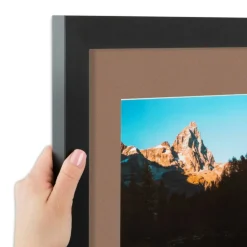 ArtToFrames Collage Photo Picture Frame with 3 - 5x7 inch Openings, Framed in Black with Over 62 Mat Color Options and Plexi Glass (CSM-3926-138)