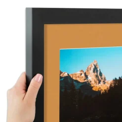 ArtToFrames Collage Photo Picture Frame with 3 - 5x7 inch Openings, Framed in Black with Over 62 Mat Color Options and Plexi Glass (CSM-3926-138)