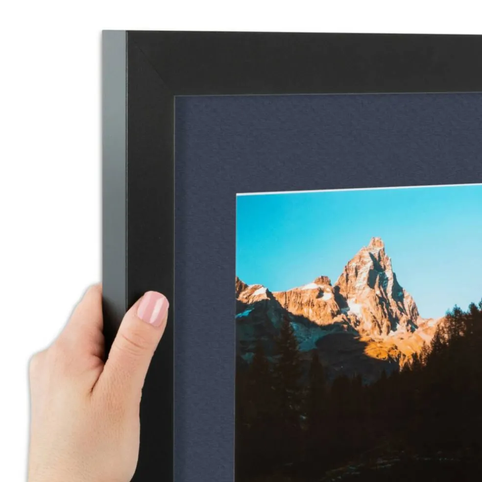 ArtToFrames Collage Photo Picture Frame with 3 - 5x7 inch Openings, Framed in Black with Over 62 Mat Color Options and Plexi Glass (CSM-3926-138)