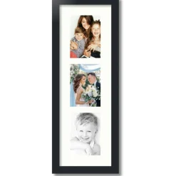 ArtToFrames Collage Photo Picture Frame with 3 - 5x7 inch Openings, Framed in Black with Over 62 Mat Color Options and Plexi Glass (CSM-3926-138)