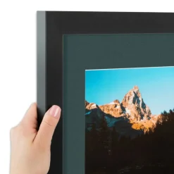 ArtToFrames Collage Photo Picture Frame with 3 - 5x7 inch Openings, Framed in Black with Over 62 Mat Color Options and Plexi Glass (CSM-3926-138)