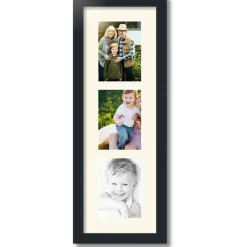 ArtToFrames Collage Photo Picture Frame with 3 - 5x7 inch Openings, Framed in Black with Over 62 Mat Color Options and Plexi Glass (CSM-3926-138)