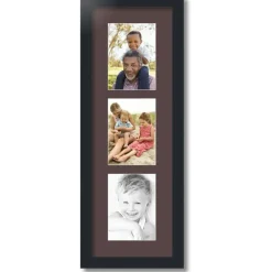 ArtToFrames Collage Photo Picture Frame with 3 - 5x7 inch Openings, Framed in Black with Over 62 Mat Color Options and Plexi Glass (CSM-3926-138)