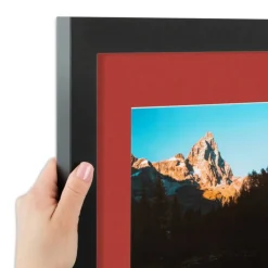 ArtToFrames Collage Photo Picture Frame with 3 - 5x7 inch Openings, Framed in Black with Over 62 Mat Color Options and Plexi Glass (CSM-3926-138)