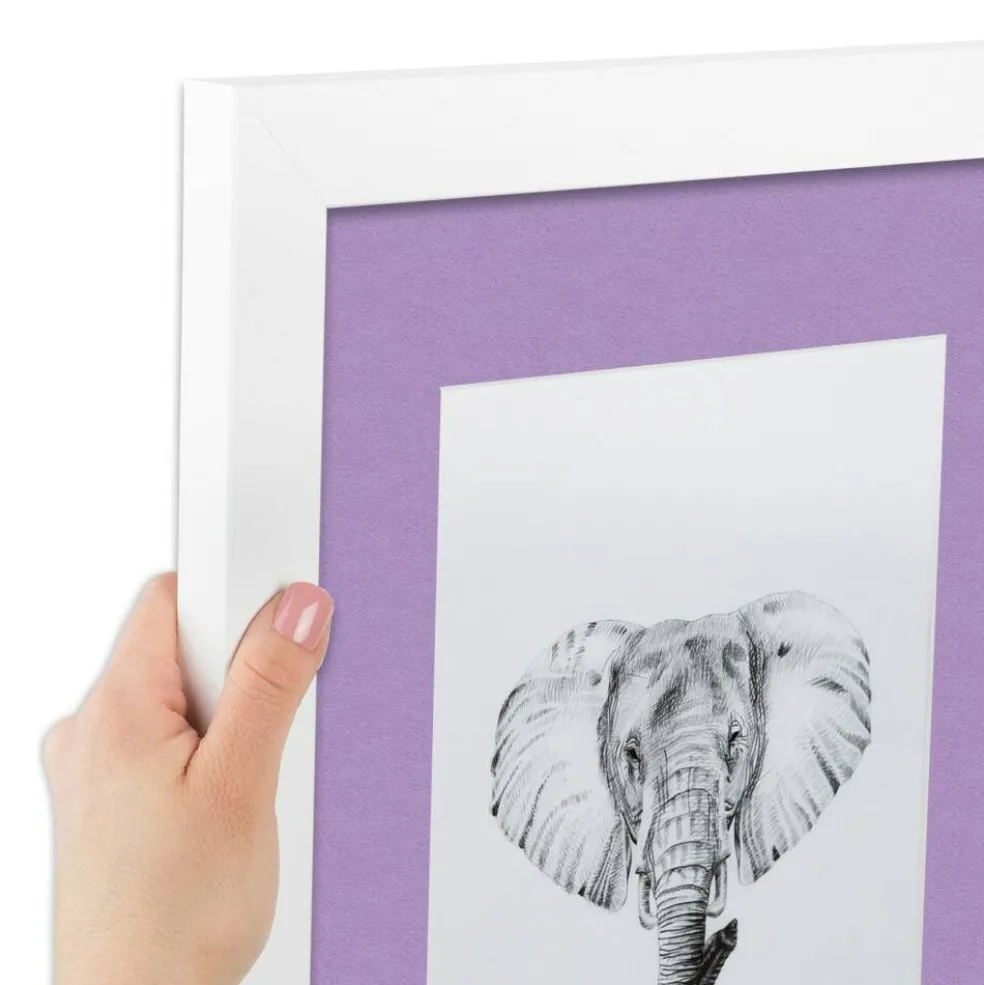 ArtToFrames Collage Photo Picture Frame with 4 - 5x7 inch Openings, Framed in White with Over 62 Mat Color Options and Plexi Glass (CSM-3966-179)