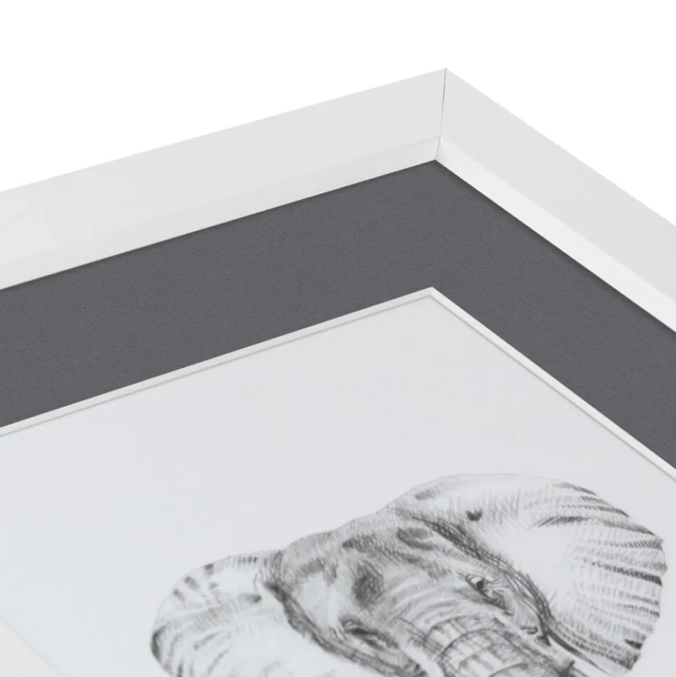 ArtToFrames Collage Photo Picture Frame with 4 - 5x7 inch Openings, Framed in White with Over 62 Mat Color Options and Plexi Glass (CSM-3966-179)