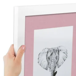 ArtToFrames Collage Photo Picture Frame with 4 - 5x7 inch Openings, Framed in White with Over 62 Mat Color Options and Plexi Glass (CSM-3966-179)