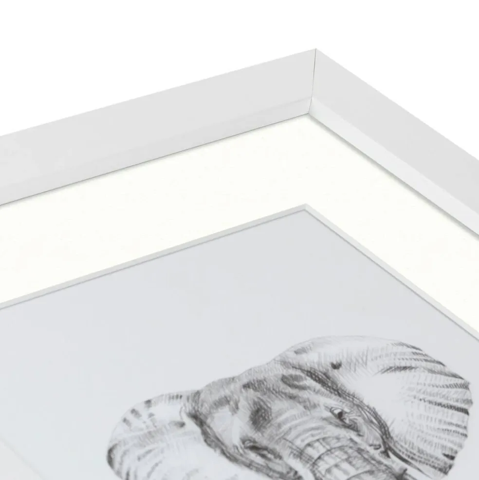 ArtToFrames Collage Photo Picture Frame with 4 - 5x7 inch Openings, Framed in White with Over 62 Mat Color Options and Plexi Glass (CSM-3966-179)