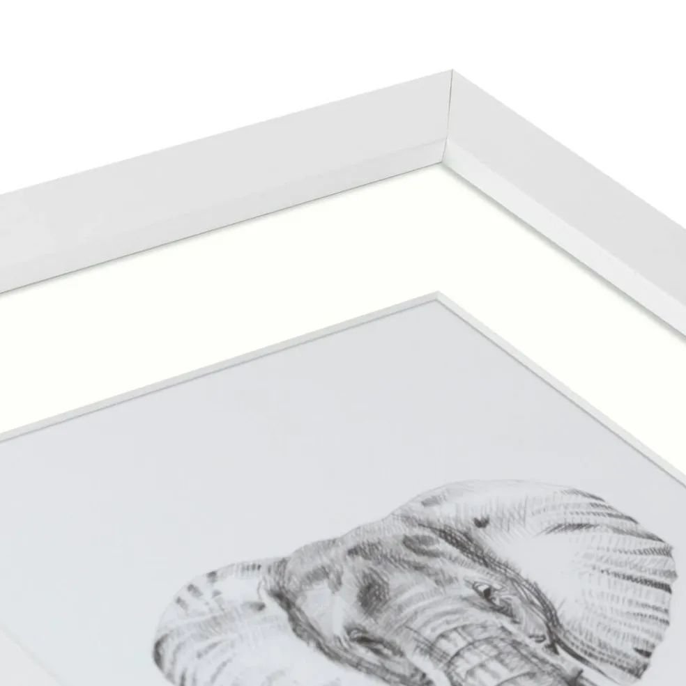 ArtToFrames Collage Photo Picture Frame with 4 - 5x7 inch Openings, Framed in White with Over 62 Mat Color Options and Plexi Glass (CSM-3966-179)