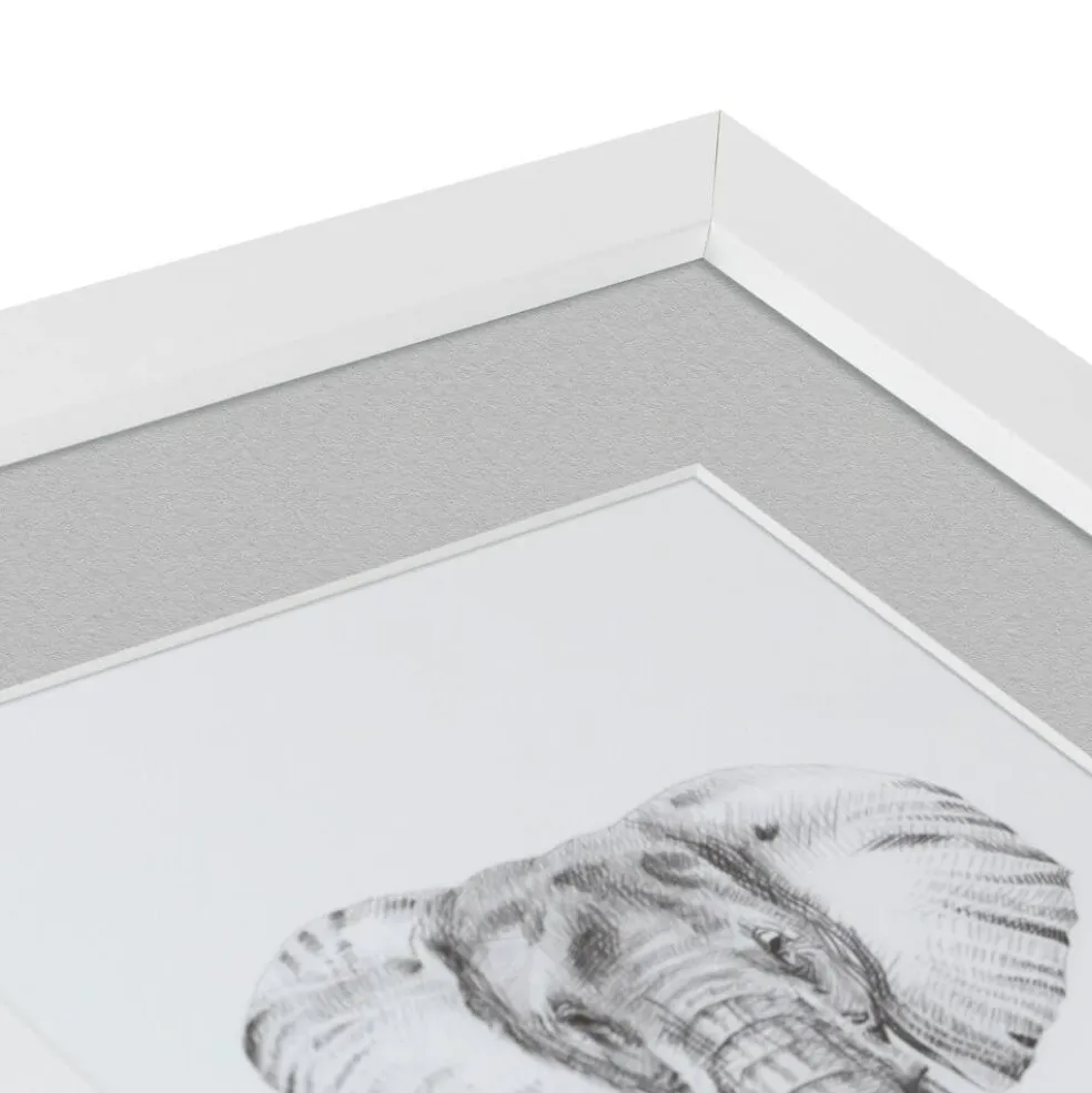 ArtToFrames Collage Photo Picture Frame with 4 - 5x7 inch Openings, Framed in White with Over 62 Mat Color Options and Plexi Glass (CSM-3966-179)