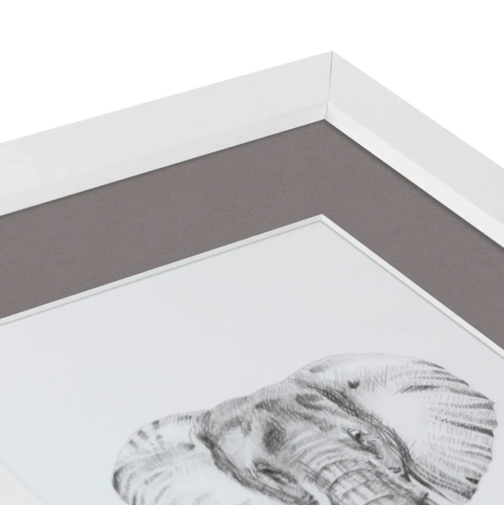 ArtToFrames Collage Photo Picture Frame with 4 - 5x7 inch Openings, Framed in White with Over 62 Mat Color Options and Plexi Glass (CSM-3966-179)