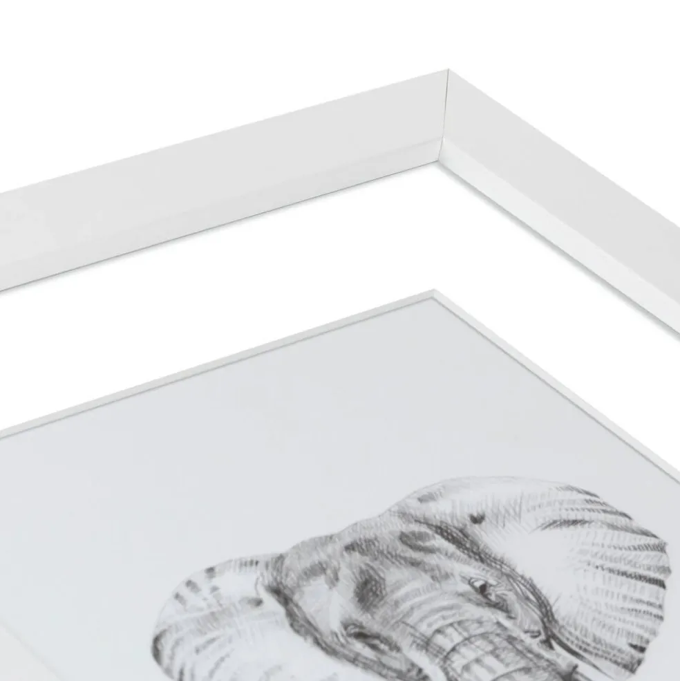 ArtToFrames Collage Photo Picture Frame with 4 - 5x7 inch Openings, Framed in White with Over 62 Mat Color Options and Plexi Glass (CSM-3966-179)