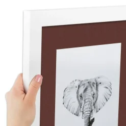 ArtToFrames Collage Photo Picture Frame with 4 - 5x7 inch Openings, Framed in White with Over 62 Mat Color Options and Plexi Glass (CSM-3966-179)