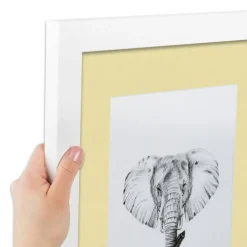 ArtToFrames Collage Photo Picture Frame with 4 - 5x7 inch Openings, Framed in White with Over 62 Mat Color Options and Plexi Glass (CSM-3966-179)