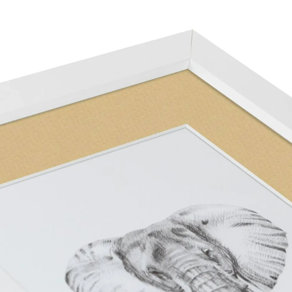 ArtToFrames Collage Photo Picture Frame with 4 - 5x7 inch Openings, Framed in White with Over 62 Mat Color Options and Plexi Glass (CSM-3966-179)
