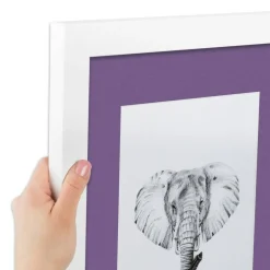 ArtToFrames Collage Photo Picture Frame with 4 - 5x7 inch Openings, Framed in White with Over 62 Mat Color Options and Plexi Glass (CSM-3966-179)