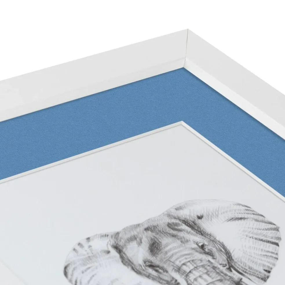 ArtToFrames Collage Photo Picture Frame with 4 - 5x7 inch Openings, Framed in White with Over 62 Mat Color Options and Plexi Glass (CSM-3966-179)
