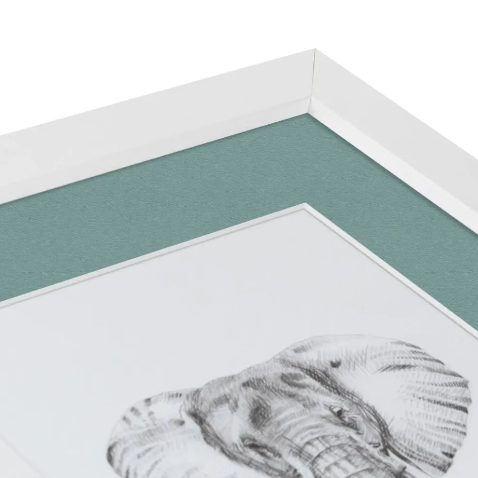ArtToFrames Collage Photo Picture Frame with 4 - 5x7 inch Openings, Framed in White with Over 62 Mat Color Options and Plexi Glass (CSM-3966-179)