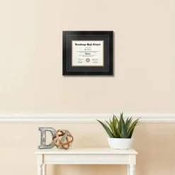 ArtToFrames 8x10 inch Diploma Frame - Framed with Black and Gold Mats, Comes with Regular Glass and Sawtooth Hanger for Wall Hanging (D-8x10)