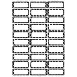 Ashley Productions Black & White Dots Small Magnetic Nameplates, 3 Packs
