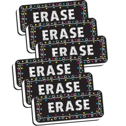 Ashley Productions Chalk Loops Magnetic Whiteboard Erasers, 6ct.