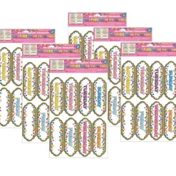 Ashley Productions Confetti Days of the Week Magnetic Die-Cut Timesavers & Labels, 6 Packs of 8