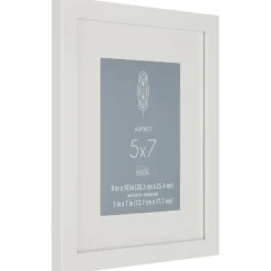 Aspect White Narrow Frame With Mat by Studio Décor®