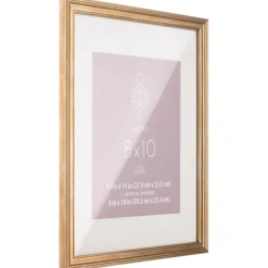 Aspect 8" x 10" Gold Narrow Frame with Mat by Studio Décor®