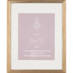 Aspect 8" x 10" Gold Narrow Frame with Mat by Studio Décor®