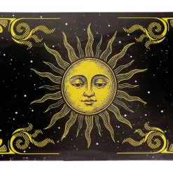 Assorted 8" Black & Gold Celestial Glass Plate, 1pc. by Ashland®