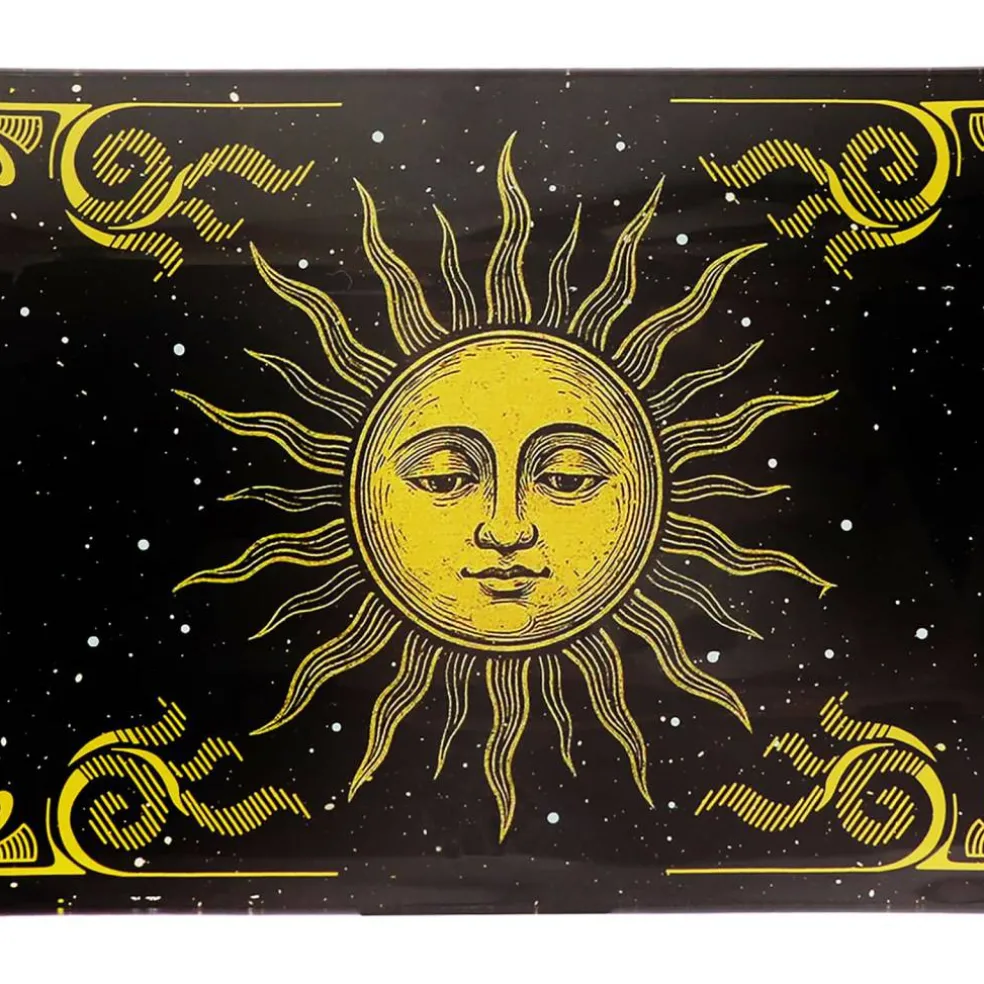 Assorted 8" Black & Gold Celestial Glass Plate, 1pc. by Ashland®