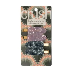 Assorted Crush™ High Standards Creaseless Hair Clips, 4pc.