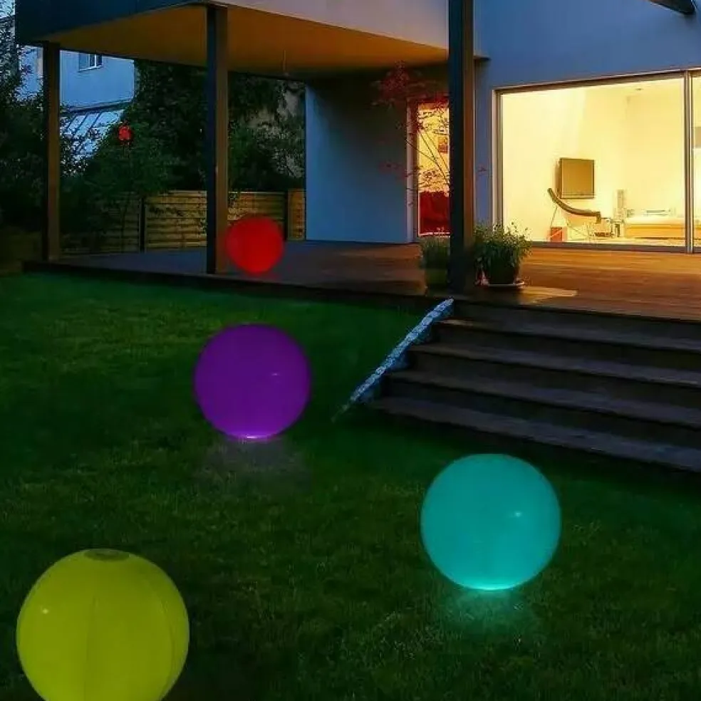 20" Assorted LED Ball Orb Inflatable Floating Pool Light Home Decorations