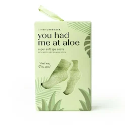 Assorted Lemon Lavender You Had Me at Aloe Super Soft Spa Socks, 1pc.
