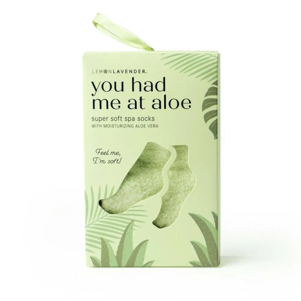 Assorted Lemon Lavender You Had Me at Aloe Super Soft Spa Socks, 1pc.