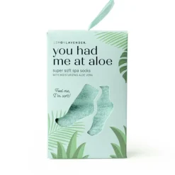 Assorted Lemon Lavender You Had Me at Aloe Super Soft Spa Socks, 1pc.