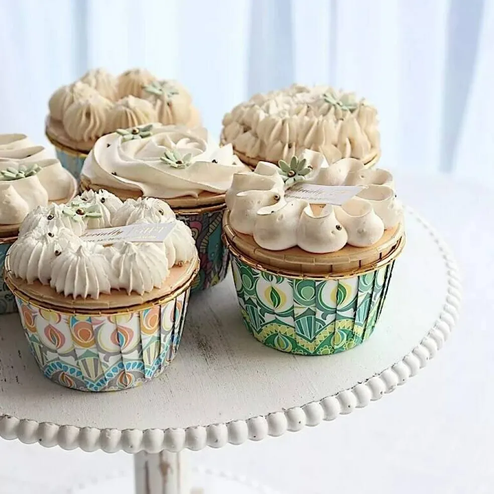50 Assorted Paper Foil Cupcake Liners Wedding Party Events Decorations Supplies
