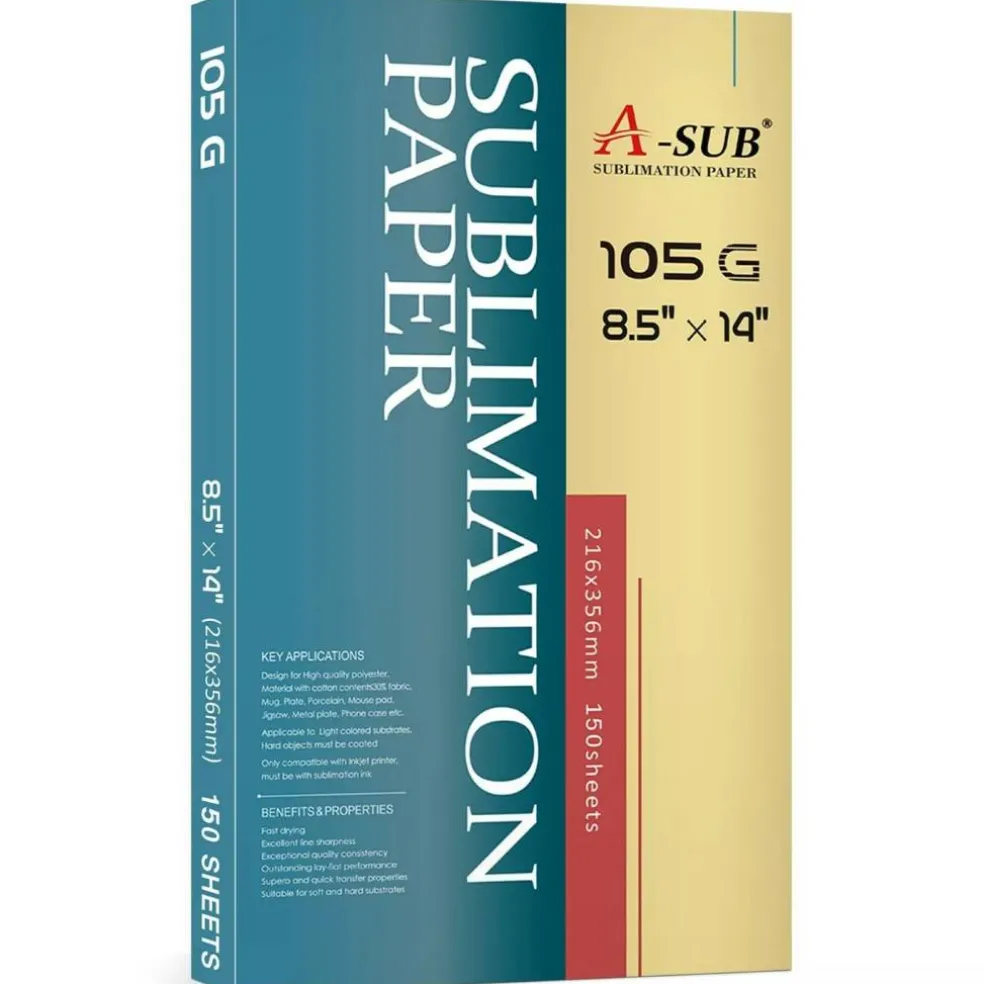 A-SUB 105g Sublimation Paper 150-1500 Sheets in Multiple Sizes