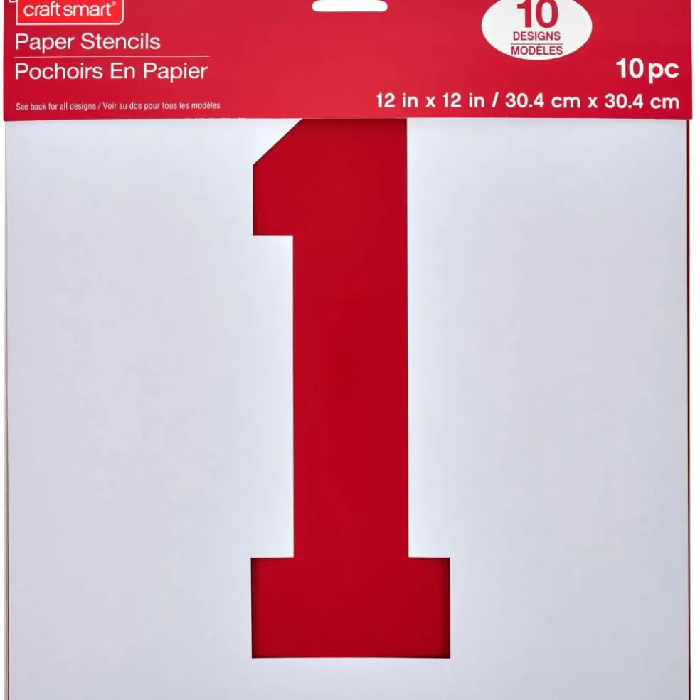 Athletic Number Stencils, 12" x 12" by Craft Smart®