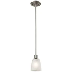 Atlas Lighting and Home 1-Light Hanging Mini Pendant Ceiling Light Fixture with Frosted Tulip Shade - 7"