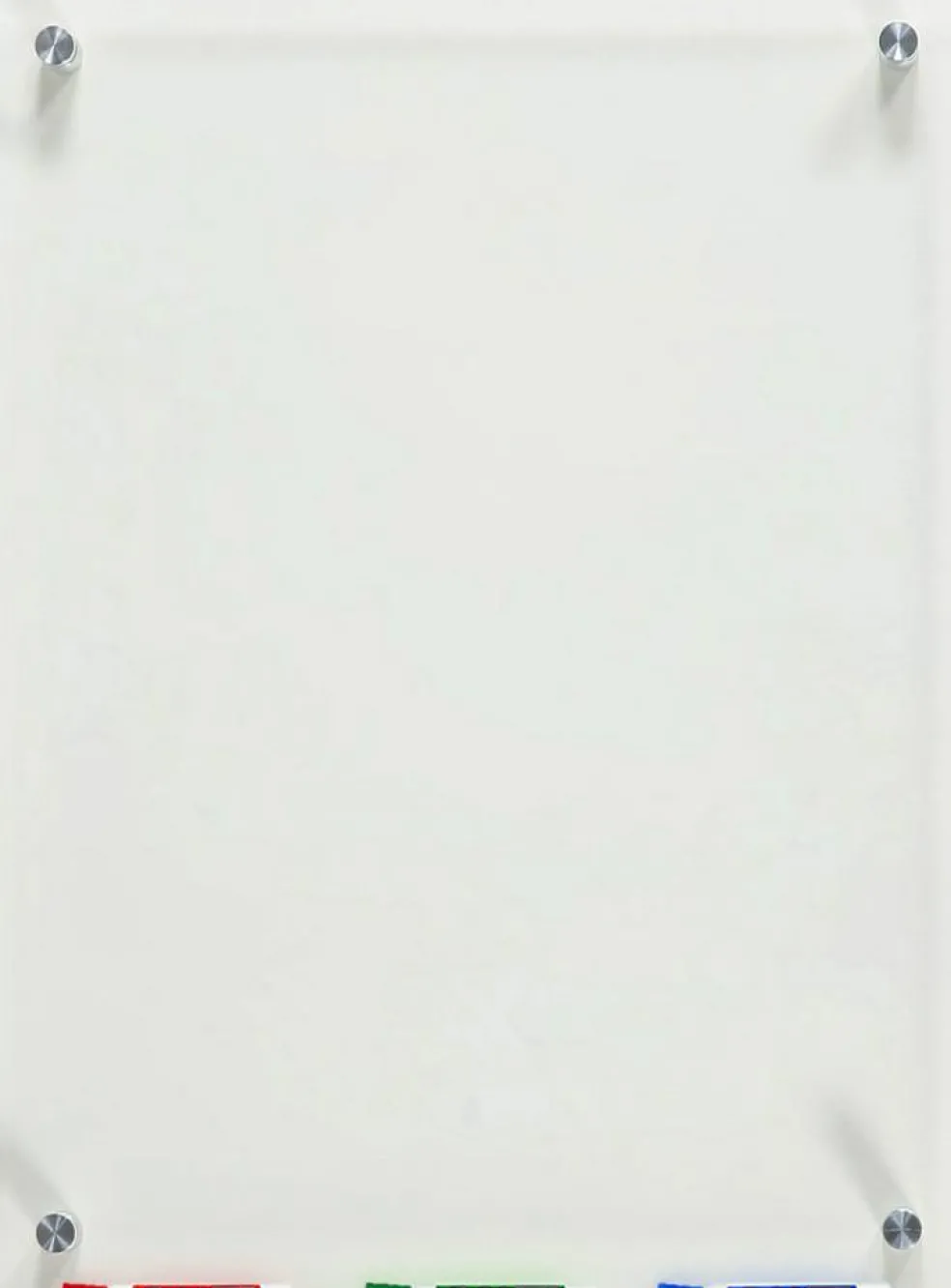 Audio-Visual Direct Clear Glass Dry-Erase Board Set - Includes Hardware & Marker Tray