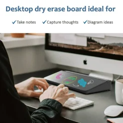 Audio-Visual Direct - Glass Desktop Computer Keyboard Whiteboard Notepad Set