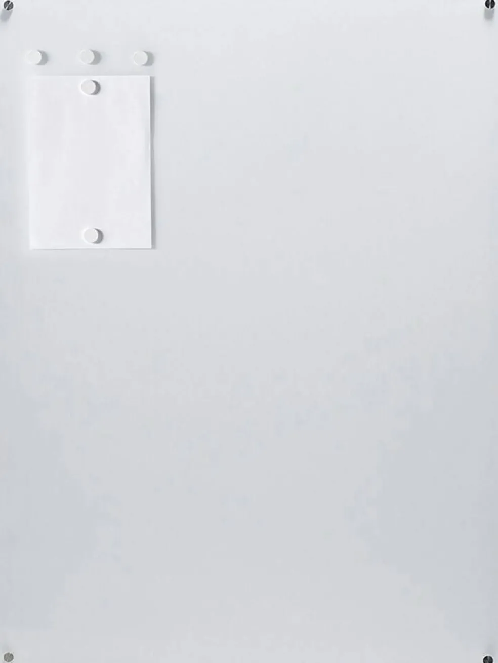 Audio-Visual Direct Magnetic Ultra White Glass Dry-Erase Board Set Includes Magnets, Hardware & Marker Tray
