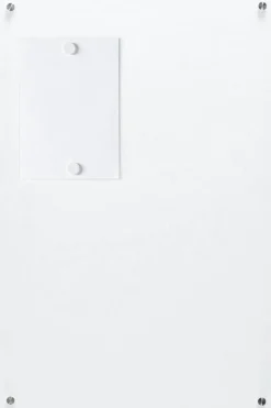 Audio-Visual Direct Magnetic Ultra White Glass Dry-Erase Board Set Includes Magnets, Hardware & Marker Tray