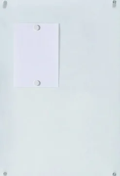 Audio-Visual Direct Magnetic White Glass Dry-Erase Board Set Includes Magnets, Hardware & Marker Tray